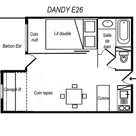 Dandy - 2 Pieces Sur Les Pistes Et Proche Des Commerces Mae-7409 *