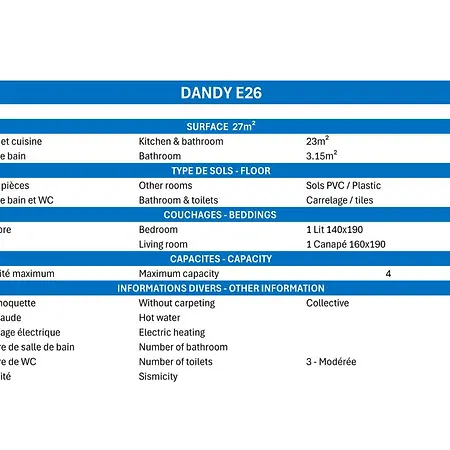 Dandy - 2 Pieces Sur Les Pistes Et Proche Des Commerces Mae-7409 * Les Allues
